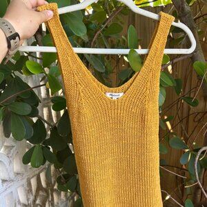 Madewell Monterey Sweater Tank Mustard Yellow *NEW*